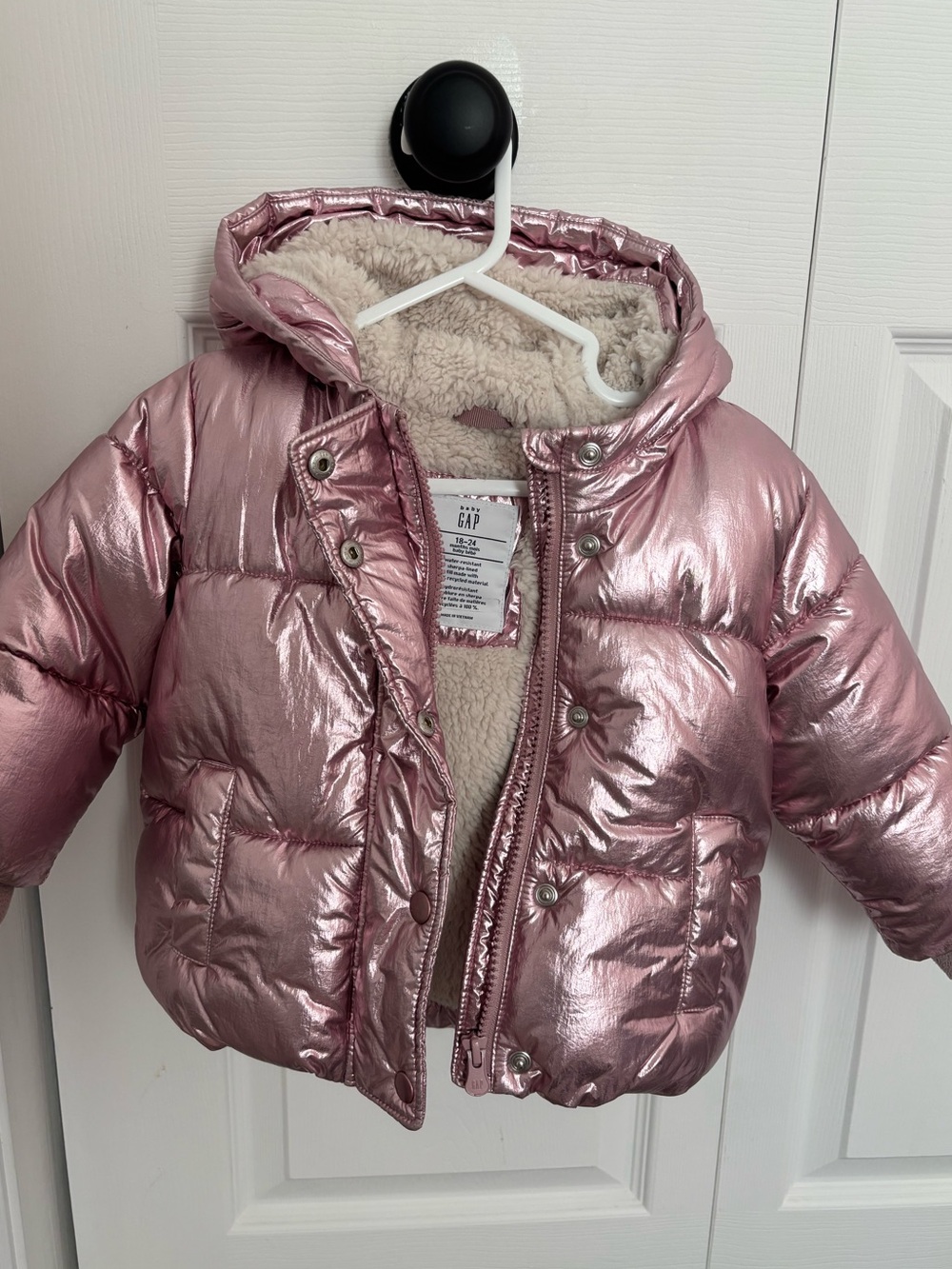 GAP Metallic Puffer Jacket 18-24m